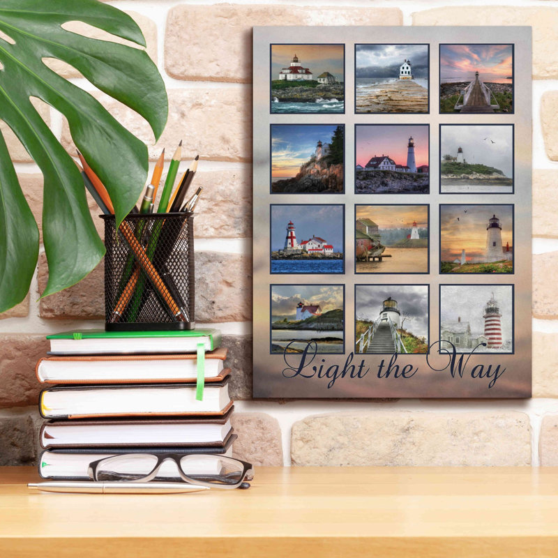 «Light the Way» par Lori Deiter, art mural sur toile, H 16 po x l 12 po x P 0,75 po