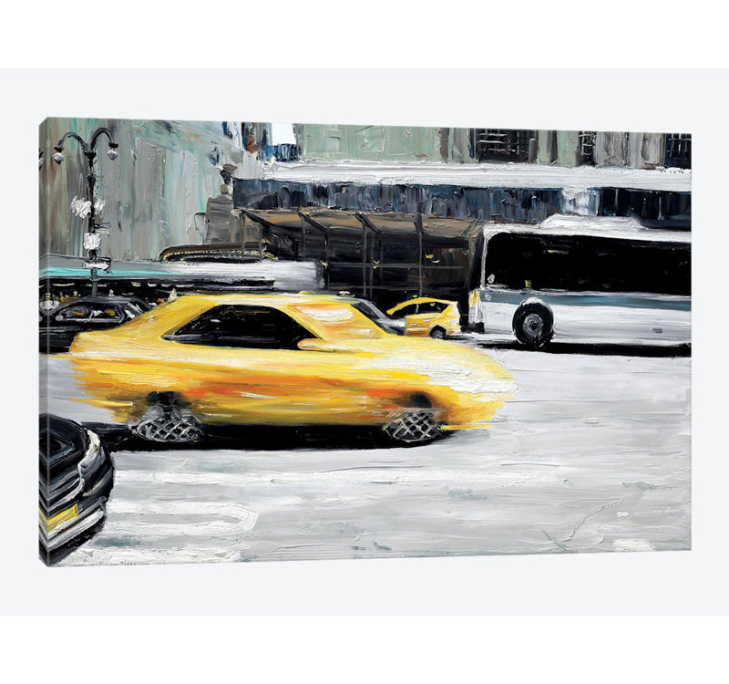« speed », impression sur toile, H 26 po x l 40 po x P 1,5 po, Toile tendue, Pas de tapis