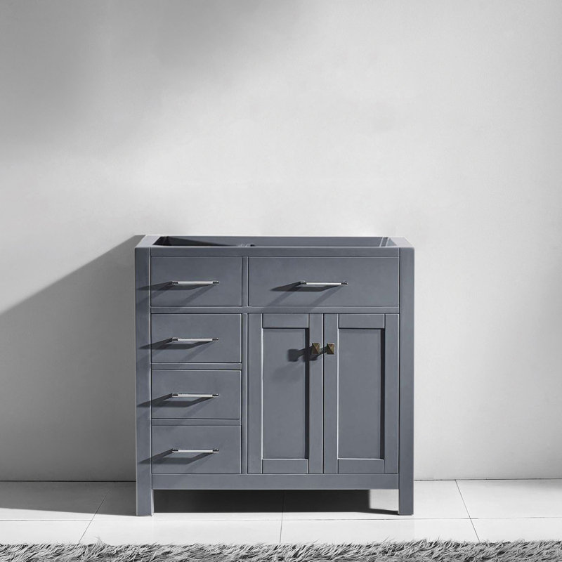 Slagelse 36" Powder Bathroom Vanity Base, Grey