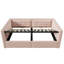 Lit de jour simple rembourré avec rangement hydraulique et chargement USB / Type-C - Canapé-lit à dossier capitonné avec lattes en bois-1031924043