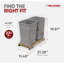 Rev-A-Shelf Poubelles escamotables, gris, 54WC-1527SC-17-1-101820388-101820385-101820387