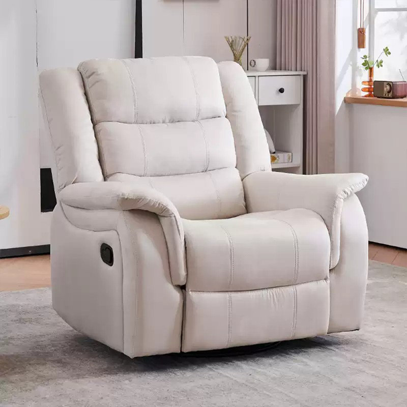 Chaise de loisirs multifonctionnelle en bois massif, Blanc cassé / blanc