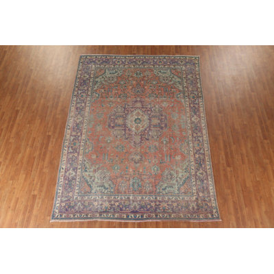 Distressed Wool Traditional Area Rug 8x11