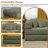 78" Compression Corduroy Queen Futon Convertible Sofa Bed with 2 Pillows, No Assembly Required-1691373253