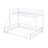 Twin XL Over Queen Bunk Bed - Convertible & Heavy Duty Metal Frame-1263812780
