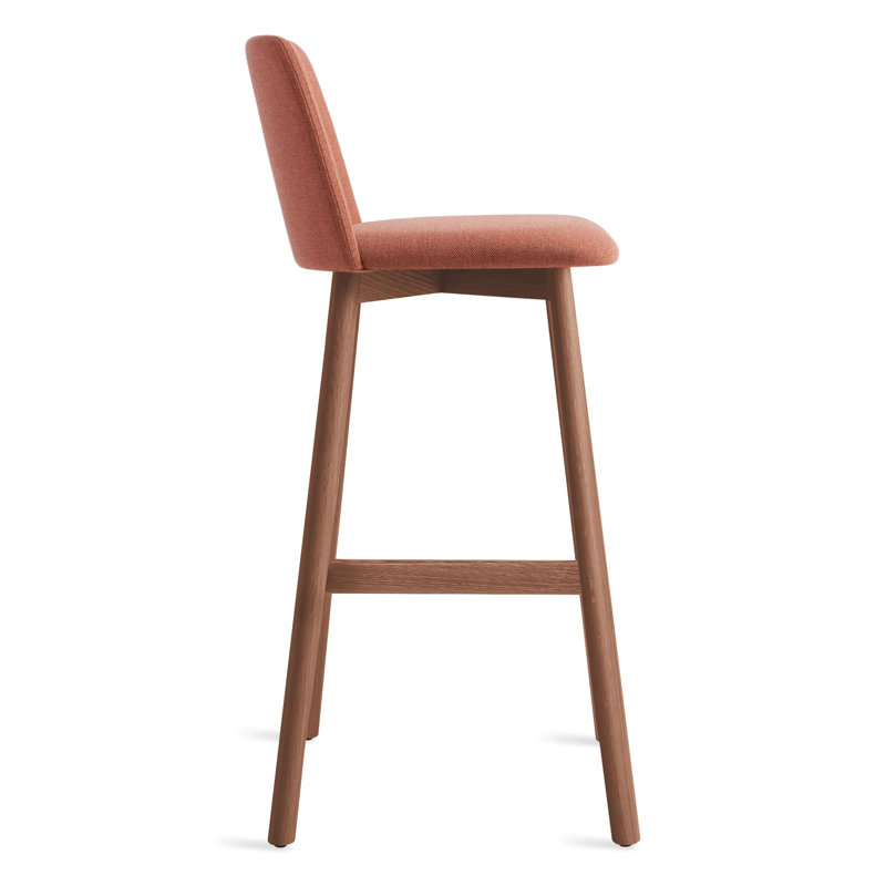 Chip Stool, Bar Stool (31" Seat Height), Walnut, Toohey Tomato Plainweave