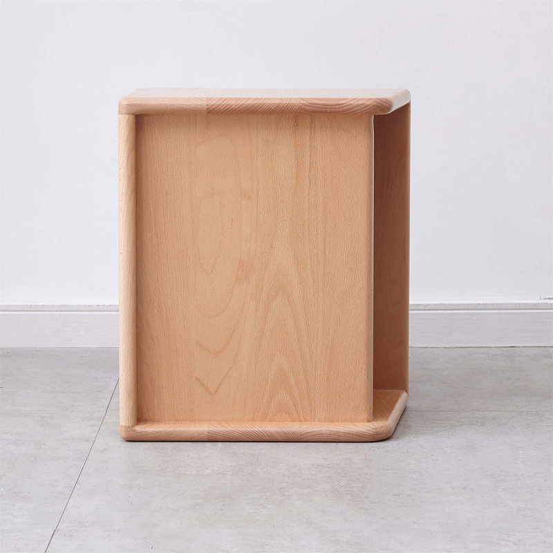 Pure Solid Wood Bedside Cabinet, Modern Simple Nightstand, Storage Cabinet, Yellow