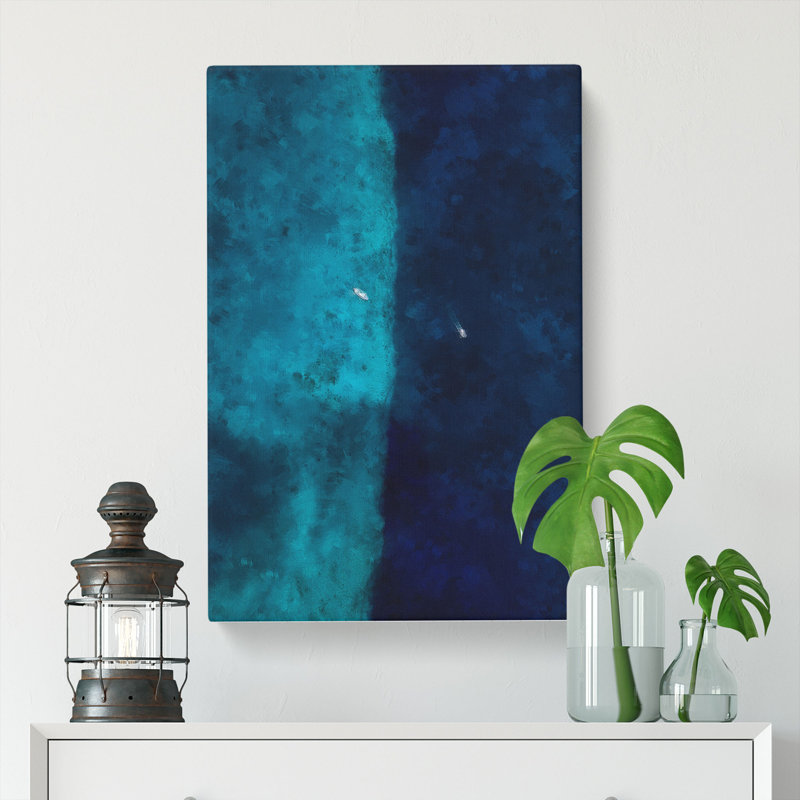 Boats In The Ocean - Wrapped Canvas Painting, 76cm H x 50cm W x 3cm D