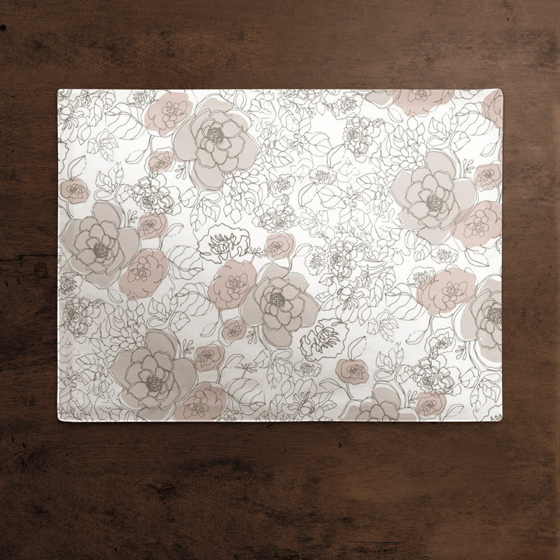 Cotton No Pattern Rectangle Placemat, White