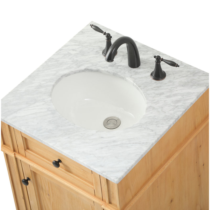 Ensemble de meuble-lavabo simple 21 po Rivers, Brun clair