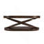 Table basse ovale en bois de 44 po, table basse en forme de X avec rangement ouvert, table de centre de canapé pour le bureau personnel du salon, espresso