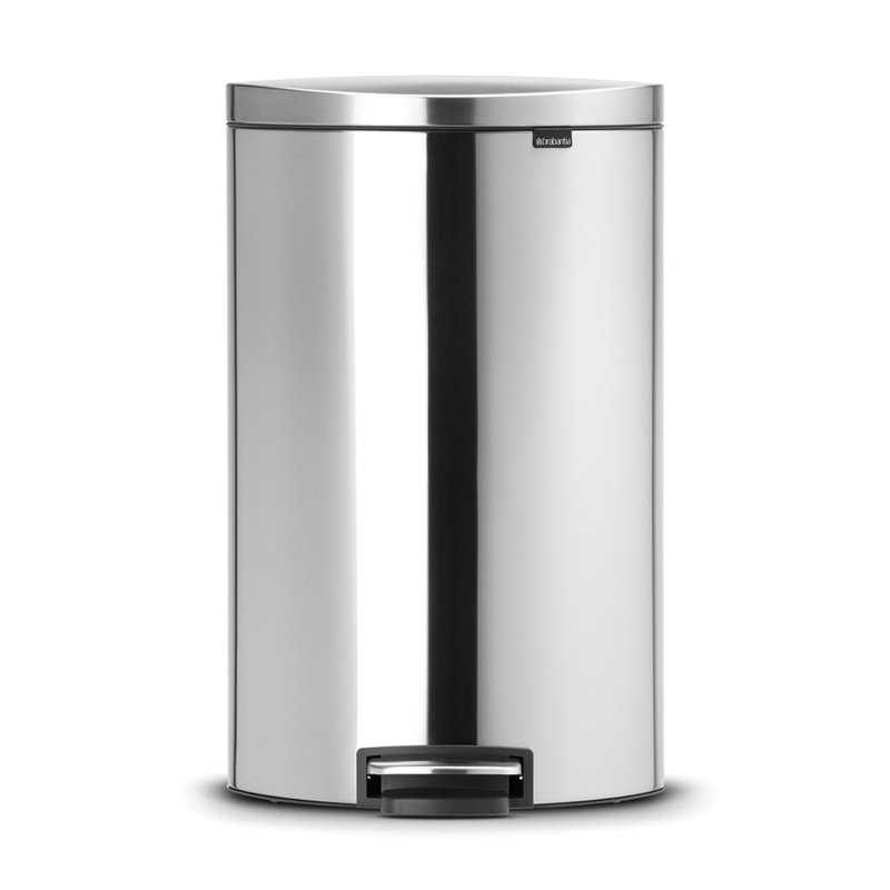 Brabantia Flatback Soft Closing Pedal Bin, 30 L, Silver