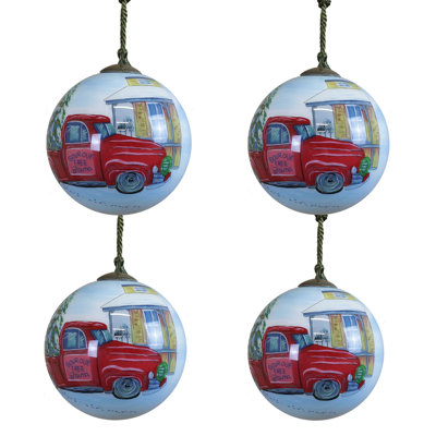4'' Handmade Glass Ball Ornament