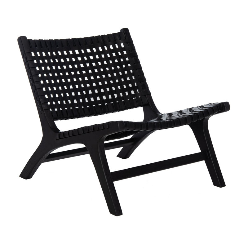 Chaise parsons Millner, Cuir noir, Noir