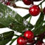 Couronne de Noël artificielle avec baies rouges givrées avec feuilles et pin 18 pouces