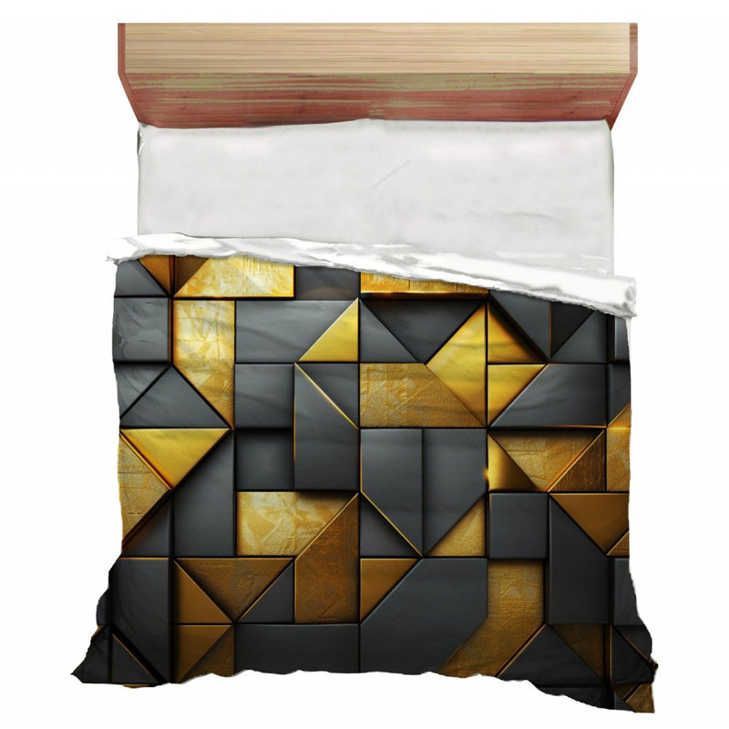 Abstract Geometry Visual Geometric Shapes Comforter, Twin Extra Long Comforter 