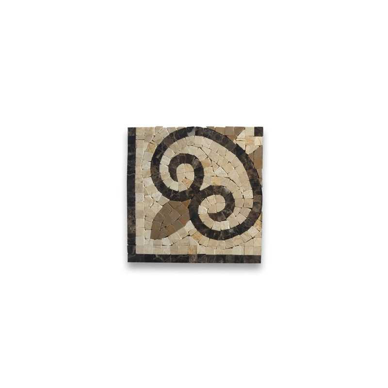 Carrelage mural en mosaïque de marbre 7 po x 7 po