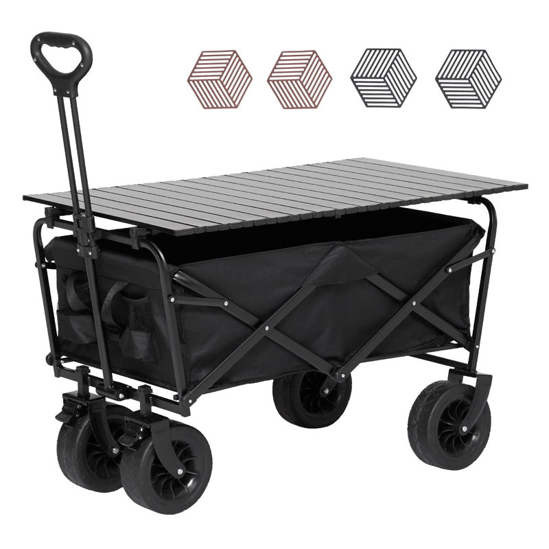 Collapsible Folding Outdoor Camping Wagon with Brake