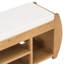 Banc rétro avec finition naturelle - Confortable et élégant et bois d'hévéa pour divers espaces de vie dans le rangement de décoration intérieure Conception moderne pour utilisation avec siège rembourré caché