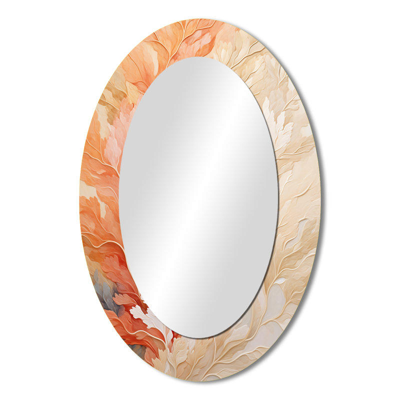 Miroir mural rose et blanc Coastal Coral Collage VI - Coastal, 36 po x 24 po