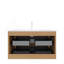 Meuble-lavabo de 36 po avec lavabo, armoire de rangement murale en contreplaqué flottant avec 2 tiroirs, lavabo en céramique blanche, sans robinet, grain de bois naturel pré-assemblé