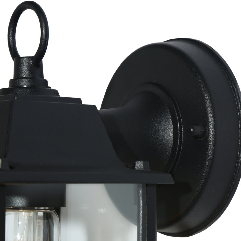 1-Light Matte Black Outdoor Wall Sconce