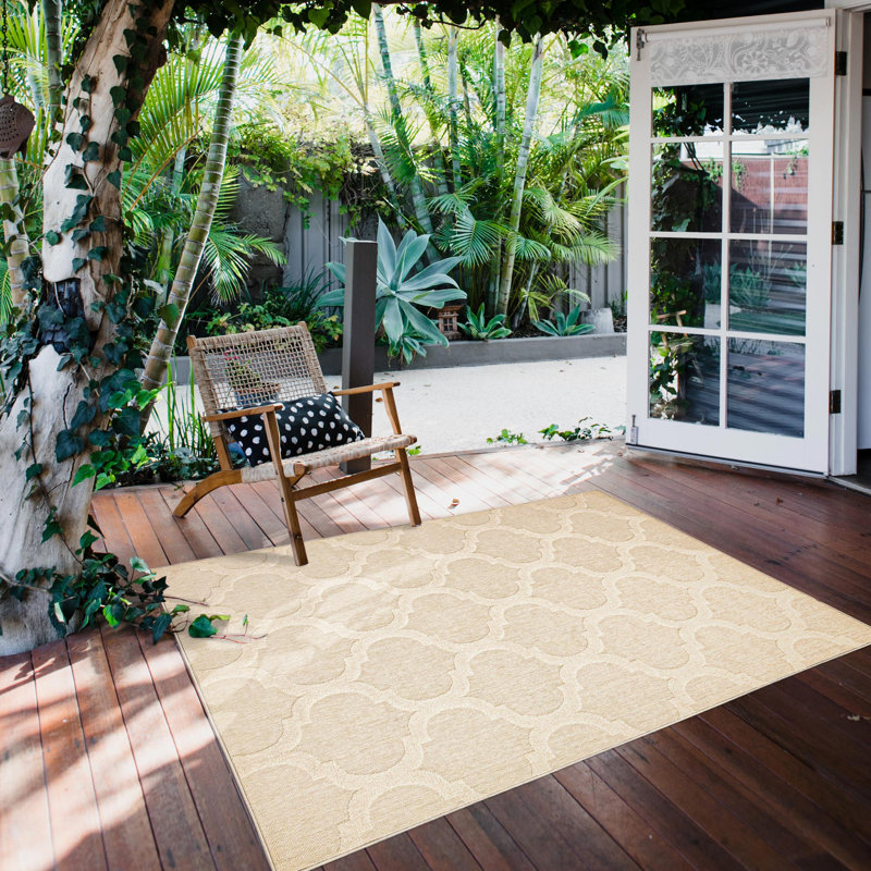 Ensemble de tapis beige marocain Jullie, Rectangle 5 pi 3 po x 7 pi 7 po