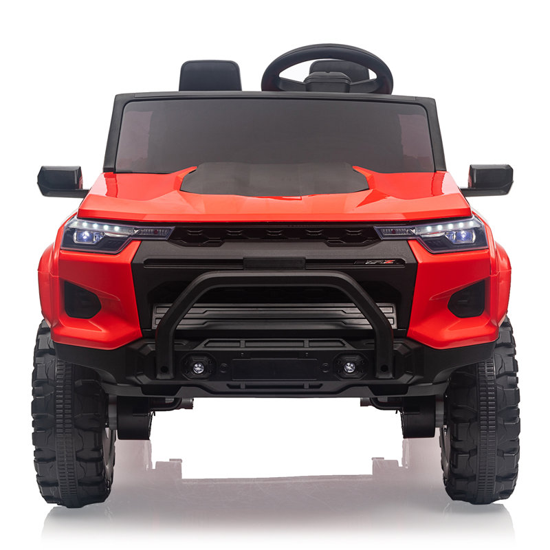 Camion 2 places 24V pour enfants, voiture électrique à piles avec télécommande, Rouge