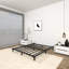  Structure de lit très grand de 7 pouces, plateforme basse en métal robuste, aucun matelas à ressorts requis, facile à assembler, silencieux, noir-812040379