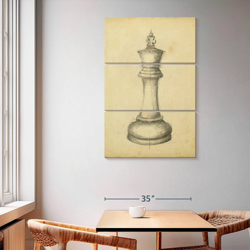 Senne Antique Chess I, 65" H x 42" W