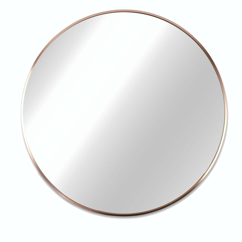 Miroir mural de salle de bain Malpress, Doré, 32" x 32", Rond