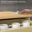 Buffet avec portes en rotin naturel et tablettes réglables