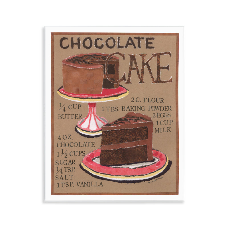 Art mural, recette de gâteau au chocolat par Nancy Overton