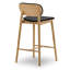 Tabouret de comptoir en cuir véritable de 26 po de hauteur Bonato-1225492122