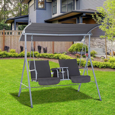 Aaryanna 2 Person Porch Swing with Canopy