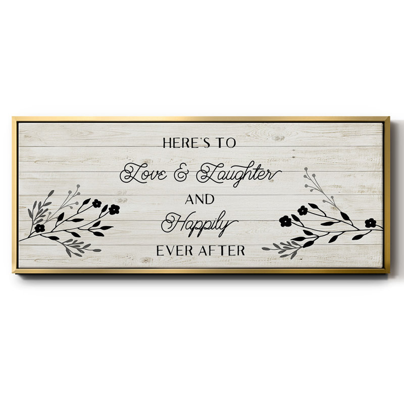 Happily Ever After- Framed Canvas, 24" H x 60" W