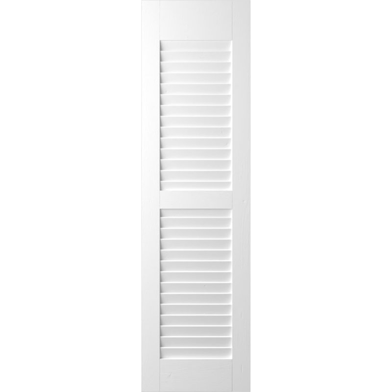 Deux volets à persiennes égales Americraft (par paire), 12", Blanc, 35"