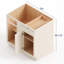 Armoire de coin en angle 42 po blanc doux prêt à assembler Shaker