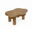Table basse de 40 po avec 4 pieds ronds, table basse moderne à profil bas, table centrale irrégulière unique pour le salon et un appartement