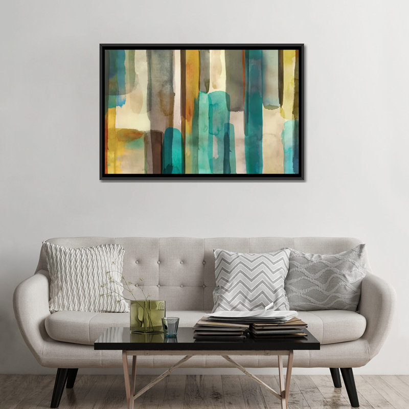 « everet ii », impression sur toile, H 18 po x l 26 po x P 1,5 po, Toile avec cadre noir, Pas de tapis