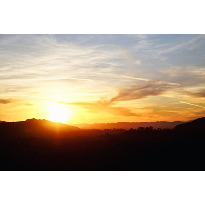 Sunset At Hollywood Hills by Leo Pang - Wrapped Canvas Print