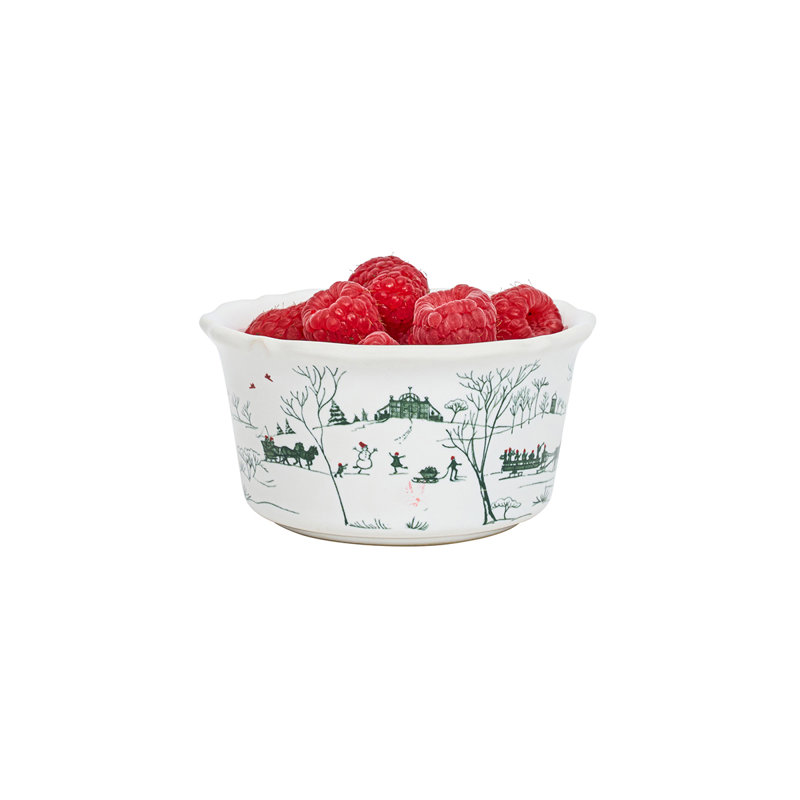 Country Estate Winter Frolic Ramekin, Evergreen