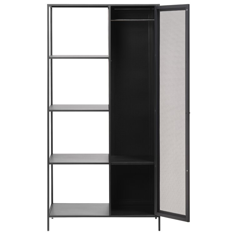 Small Space Storage Cabinet Black Metal - Brightroom™