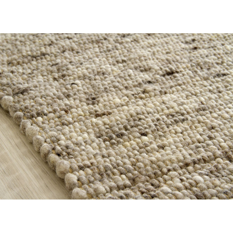 Wickett Wool Hand Woven Area Rug, Runner 70cm x 140cm, Grey/Brown/Blue