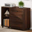 Classeur latéral mobile avec tiroirs et tablettes, armoire de rangement à roulettes, brun-1074431522