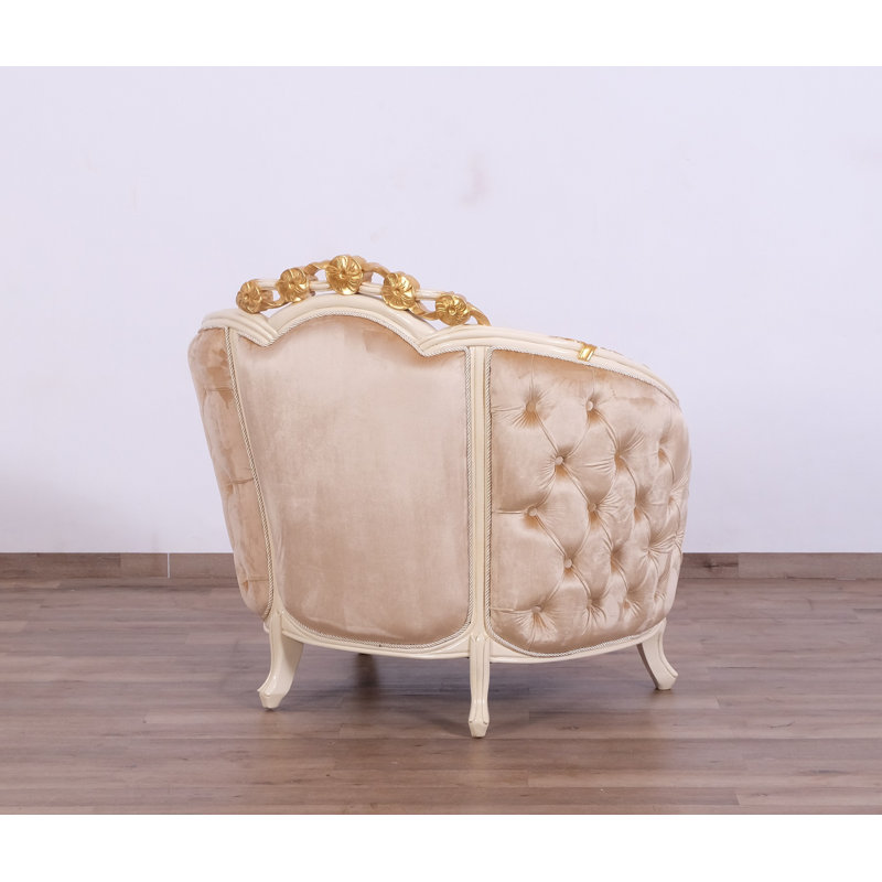 Valentine Armchair, Off White Polyester