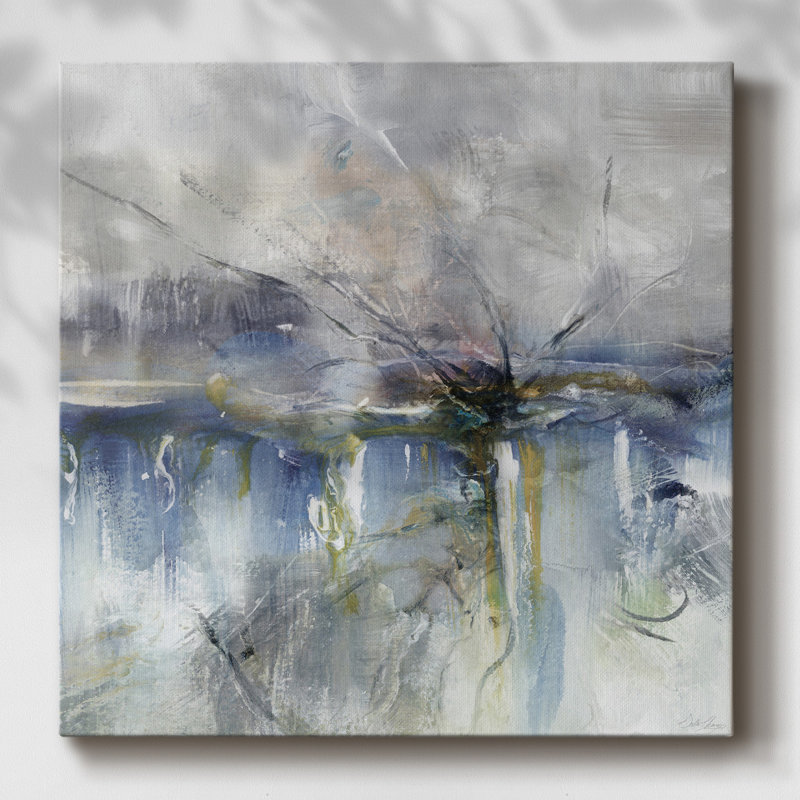 Toile tendue abstraite Striation II-Gallery 47137-R, H 8 po x l 8 po