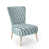 Striped Blue Polyester Blend selected