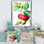 «Vintage American Flowers I», reproduction sur toile encadrée
