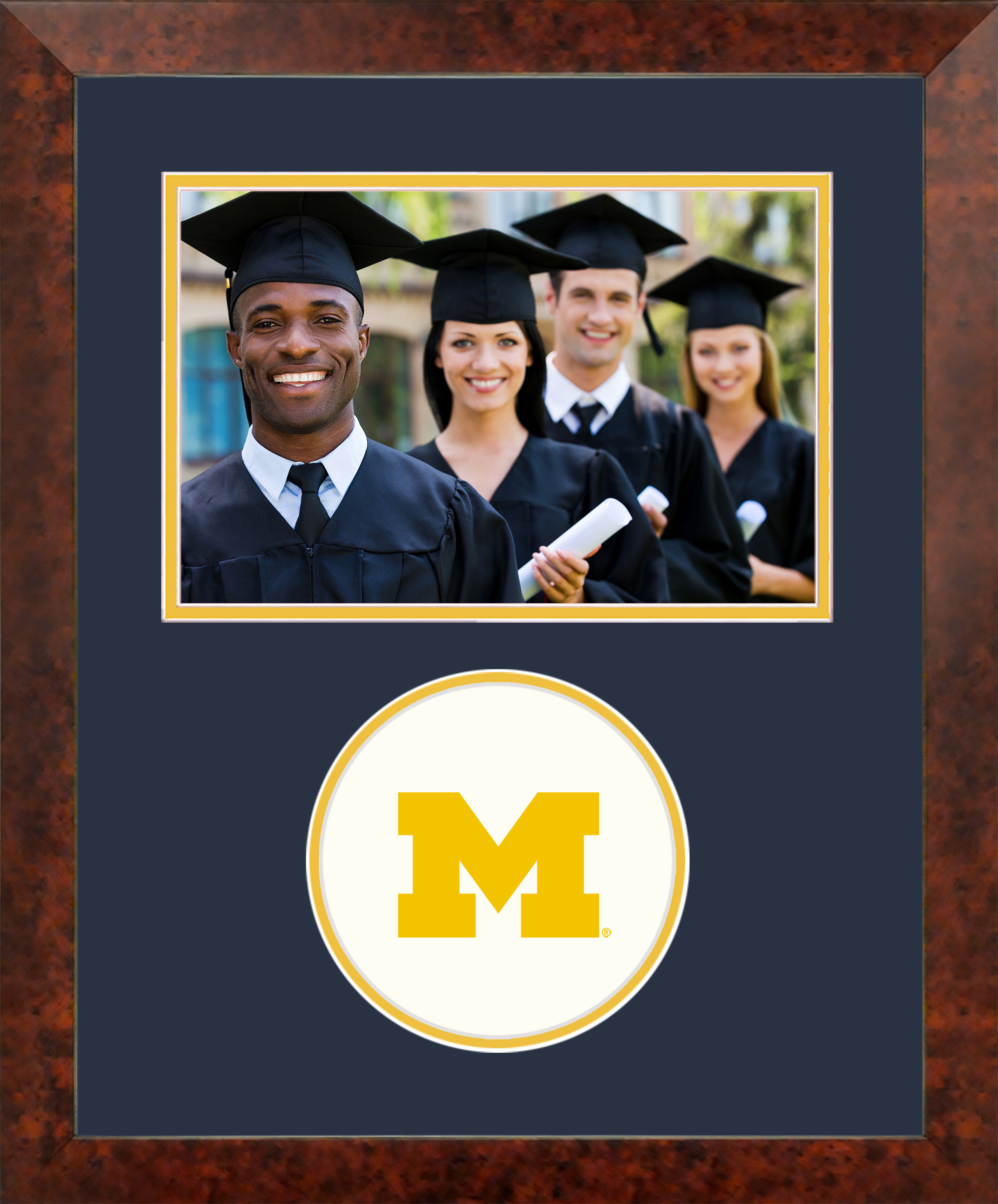 Michigan Pdf Frame Campus Images NCAA Michigan Wolverines Spirit Picture Frame | Wayfair
